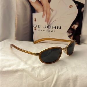 St. John Women's Sunglasses in Gold and Black
